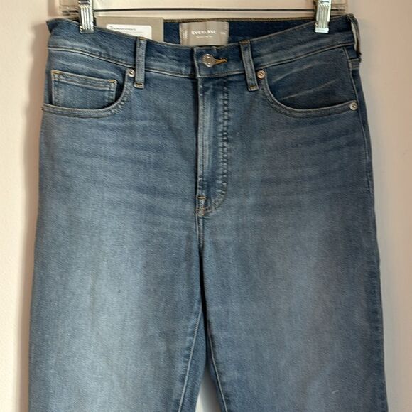 Everlane Women’s The Kick Bootcut distressed medium wash Jean size 30 NWT! - Picture 2 of 13